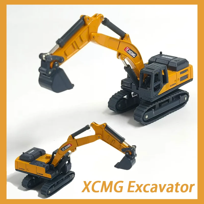 Diecast 1/87 XCMG Excavator Car Model Simulation Alloy Car Keychain Adult Classic Collection Display Gift Souvenir Boy Toy