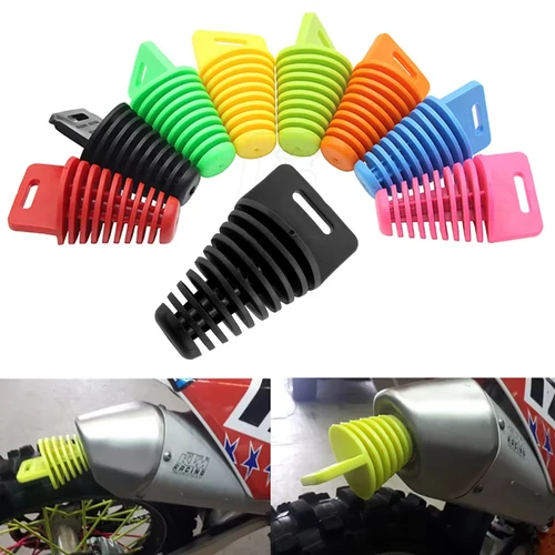 Imagen 1 del producto Tapón Universal para tubo de escape, accesorios para motocicleta, tubo de escape de goma para Motocross, cubierta protectora de lavado, 1 Uds.