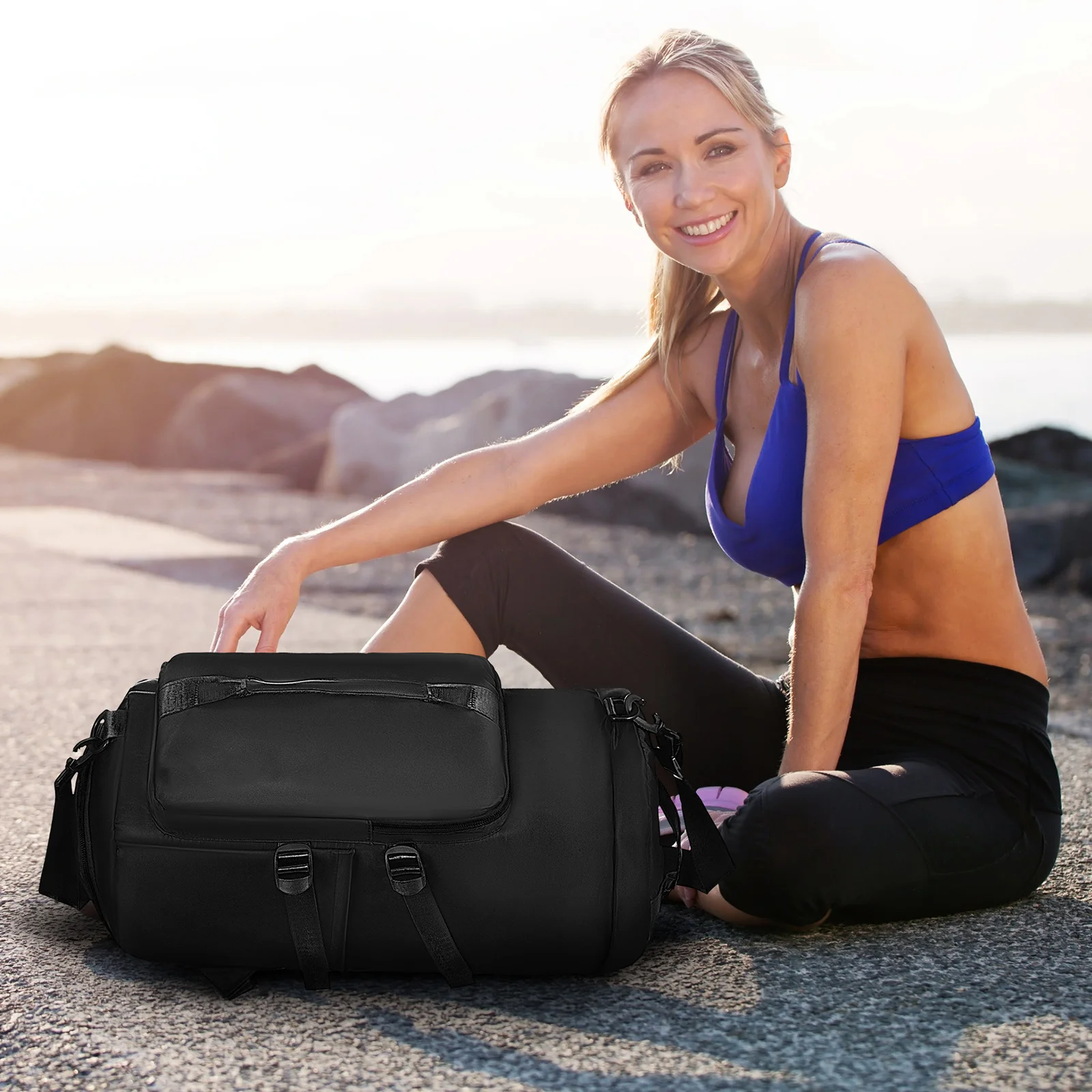 Gym Backpack Sports Travel Hiking Transport Pool Backpack Large Capacity Multipurpose Durable Sport Bag for Men Women