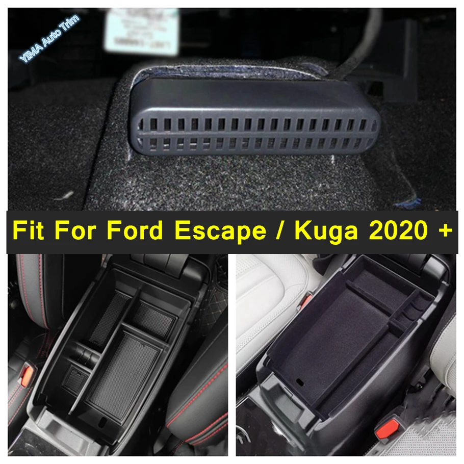 

Back Seat Under Air Conditioning Vent Cover Net / Central Storage Box Tray For Ford Escape / Kuga 2020 - 2024 Plastic Supplies
