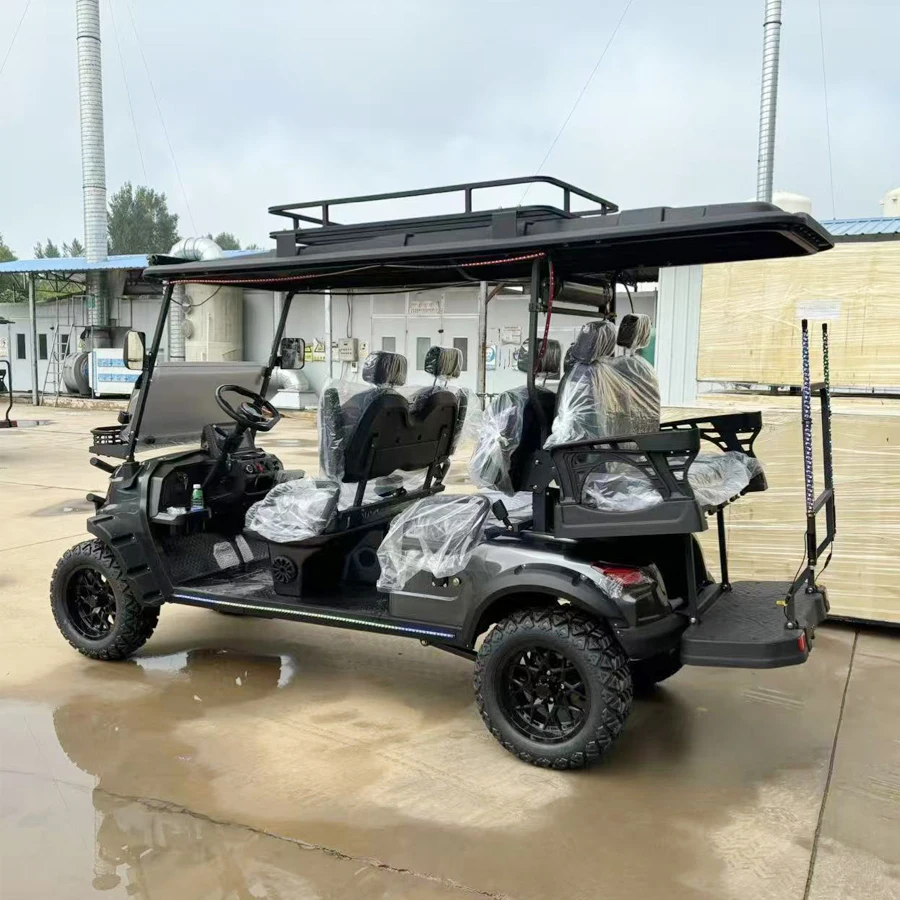 MMC قابل للتخصيص فاخر 2/4/6 مقاعد 4000/5000/7000/10000/15000 واط على الطرق الوعرة 4WD سيارة جولف عربة جولف كهربائية #6