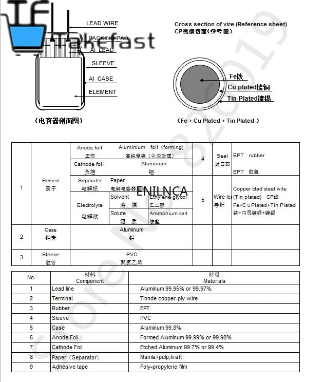 High Frequency Low ESR Aluminum Capacitor 20% 10V 16V 25V 35V 50V 400V 100UF 220UF 330UF 470UF 680UF 1000UF 1500UF 2200UF 3300UF