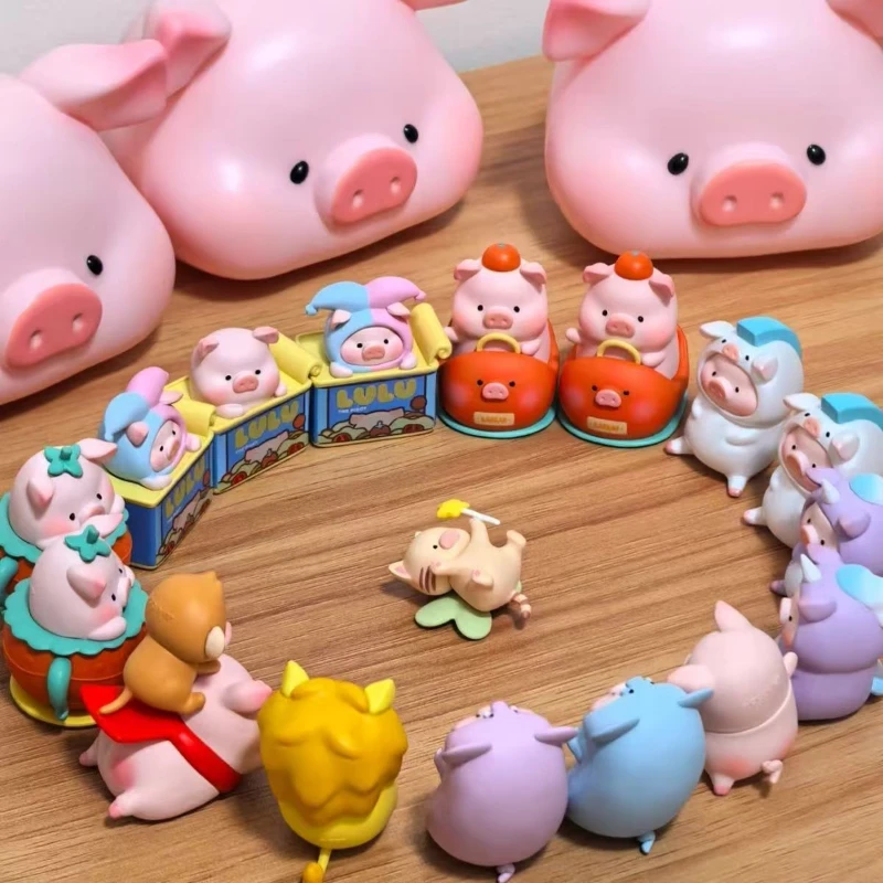 Hot Sale Authentic Canned Pig Lulu Screen Party Aroma Doll Blind Box Cute Granule Mini Office Desktop Decoration Birthday Gift
