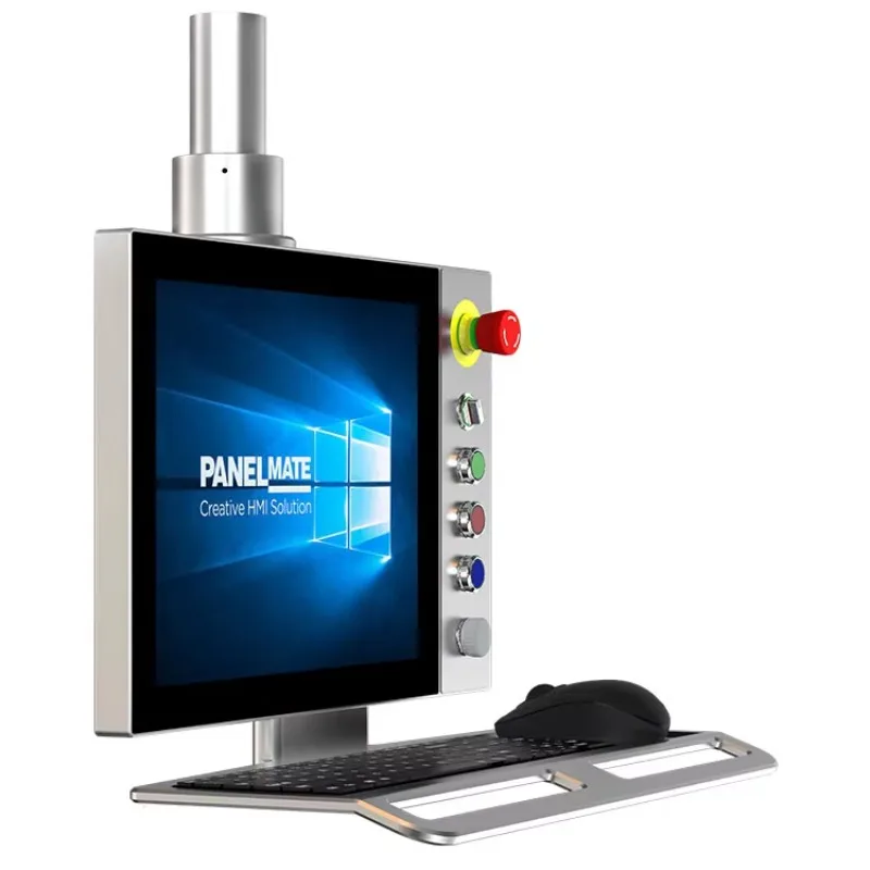 15 Inch Control Panel Push-Button Integration Emergency Stop Waterproof Features Capacitive Touch Interface Linux Display