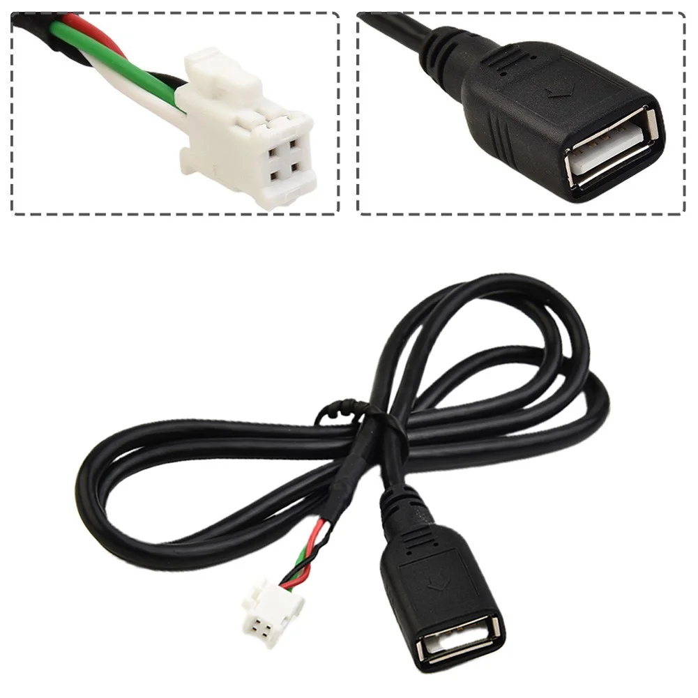 75CM 4pin Connector USB Extension Cable Adapter Car Radio Stereo USB Cable USB Adapter High Quality Car Accessories