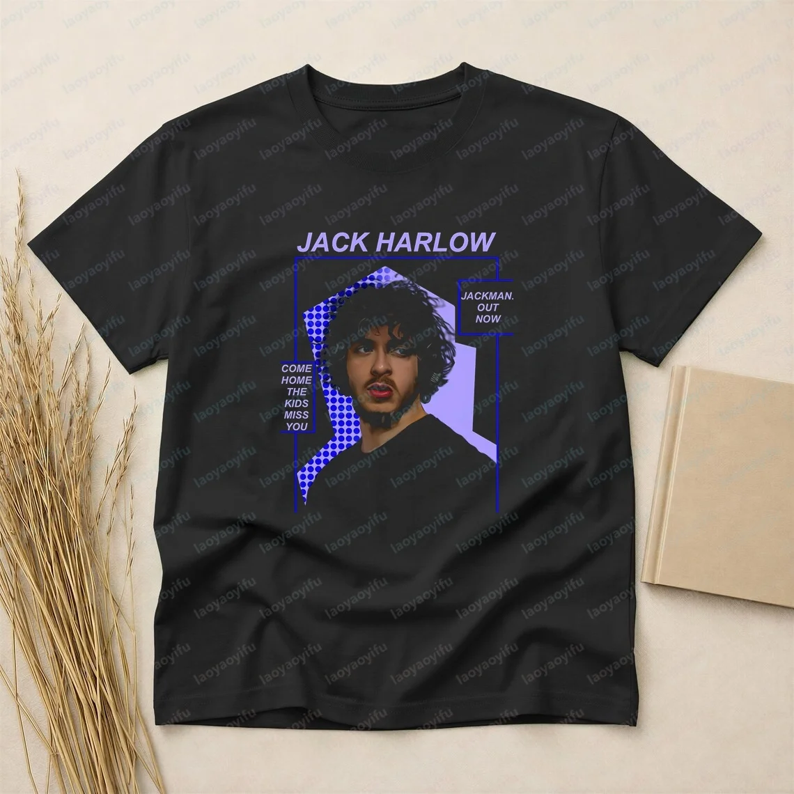 Korean-style Review of Men's Clothing: Jack Harlow Short-sleeved Men's and Women's Round-neck T-shirts, Comfortable T-shirts