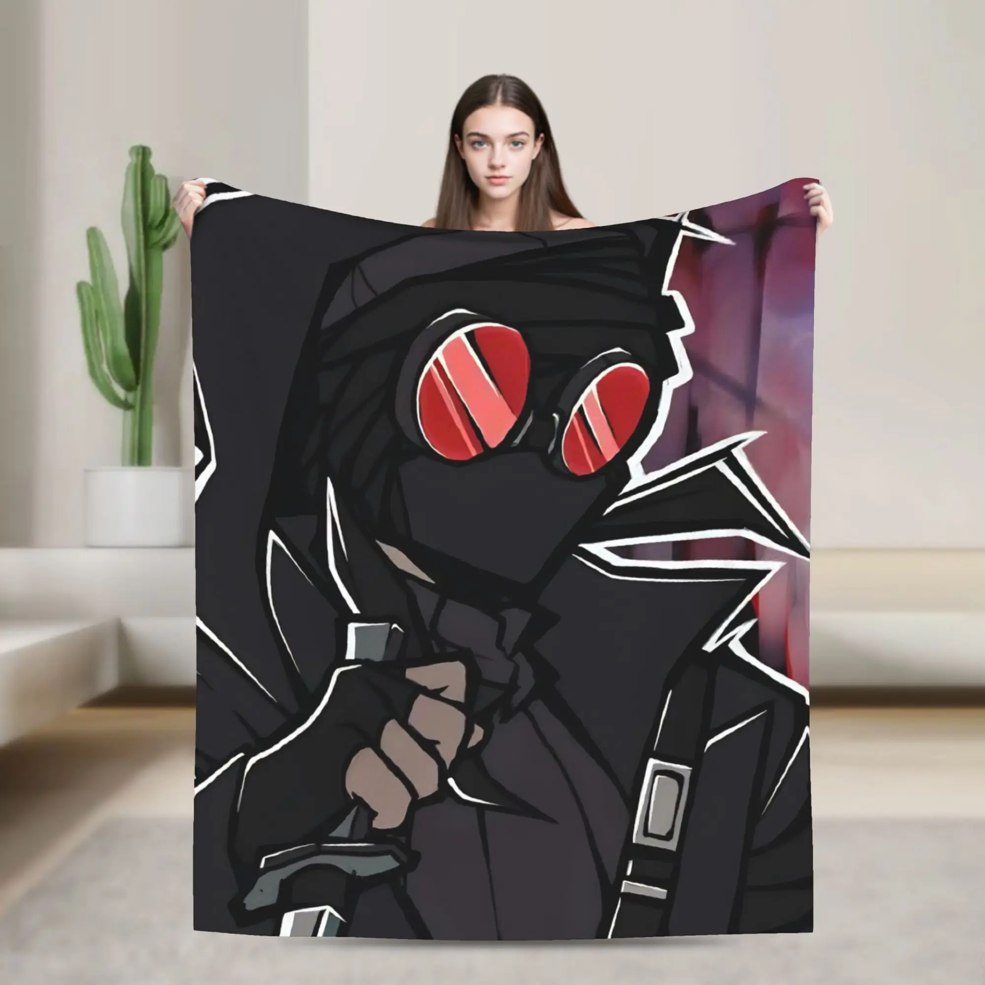 MADNESS COMBAT Hank Throw Blanket for Couch  Soft Cozy Plush Blanket 50x60 Inches Multi-size Bedspreads for All Seasons