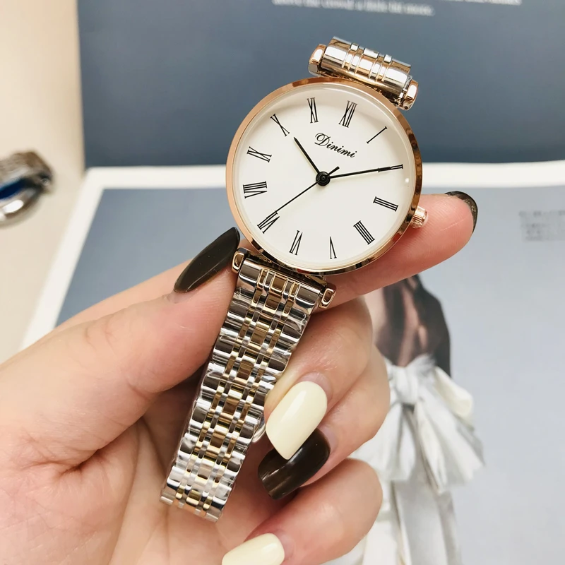 

Женские часы, простые, тонкие, легкие, роскошные, темпераментные, стальной ремень, известный бренд, загадочная подарочная серия