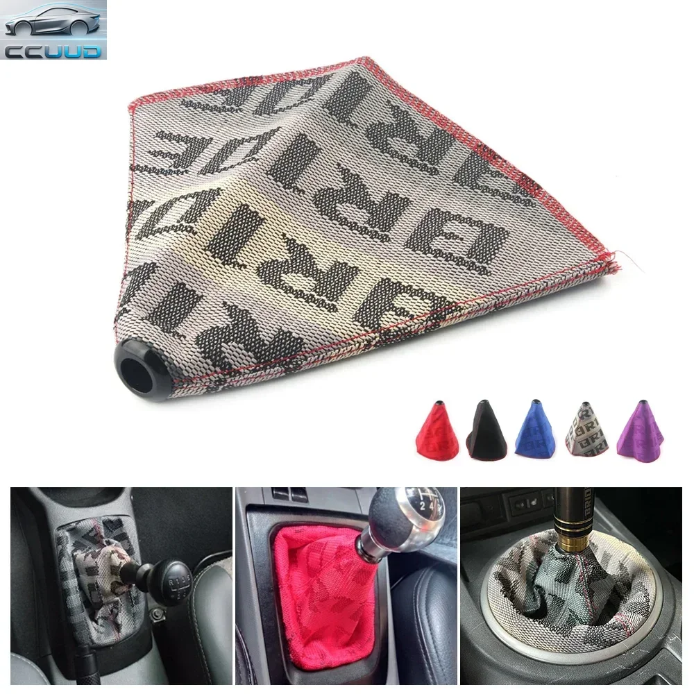 CCUUD Schalthebelmanschette für Autos, bedruckter Stoff, staubdicht, kratzfest, Schalthebelhülle für manuelle Getriebe, Auto-Innenausstattung, Zubehör – Detail 1