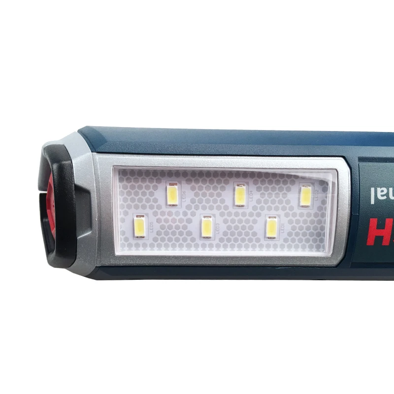 Imagem -04 - Bosch Gli 120-li Luz de Trabalho sem Fio 12v Portátil Recarregável Lanterna Led Lâmpada Ajustável Gancho Giratório