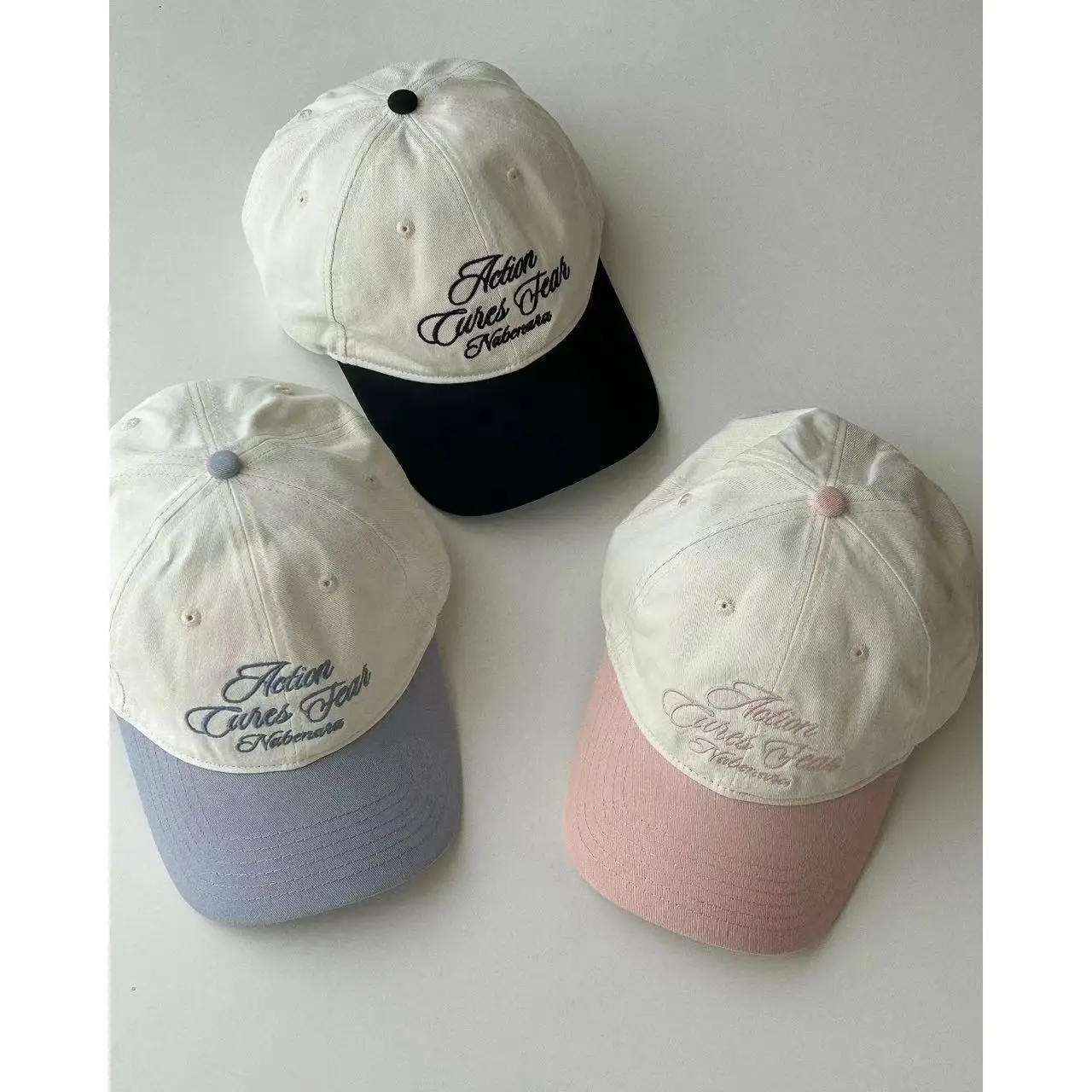 Assorted Colors Retro Hat Three-Dimensional Embroidery Men's and Women's Peaked Baseball Cap Summer Sunshade Soft Top