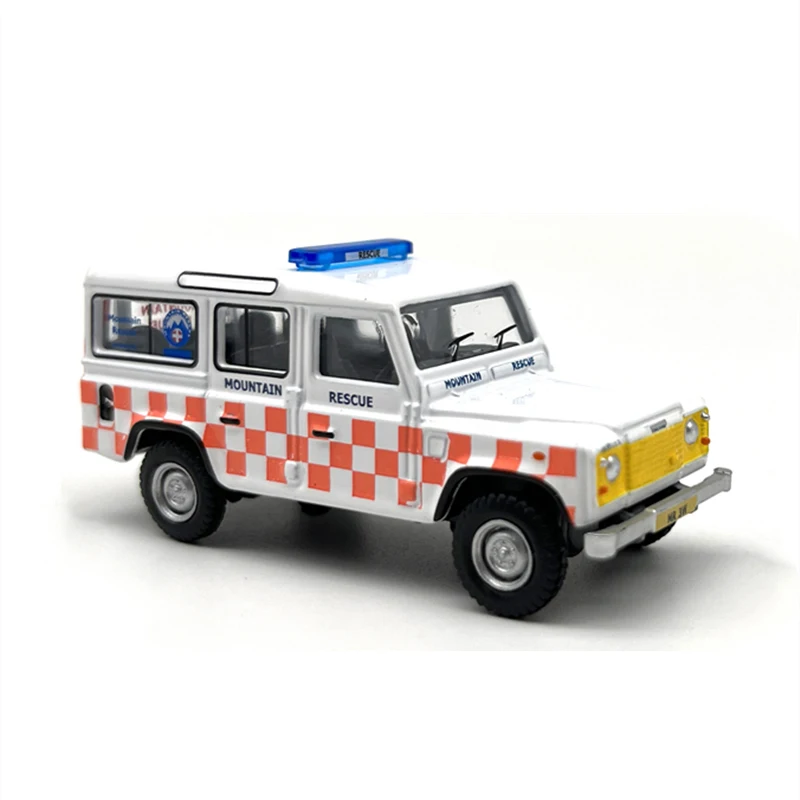 1:76 Scale Diecast Alloy Land Rover Mountain Rescue Vehicle Model Classic Adult Toy Collection Gift Souvenir Static Display