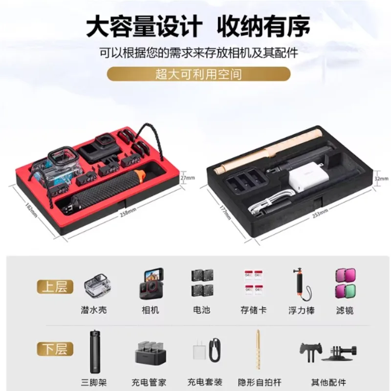 Applicable Ace Pro2 Waterproof Case, Portable Portable Protective Case Sports Camera Explosion-proof Case 360 Ace Multi-function