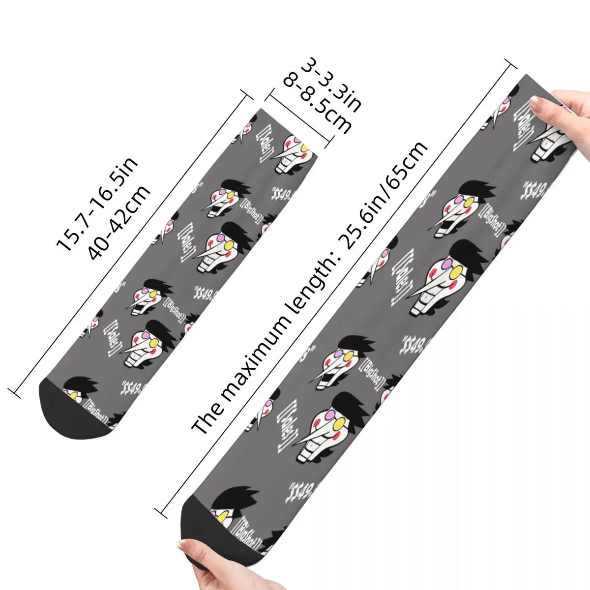 Deltarune Spamton Undertale Napstablook-Calcetines estampados para hombre y mujer, medias de invierno