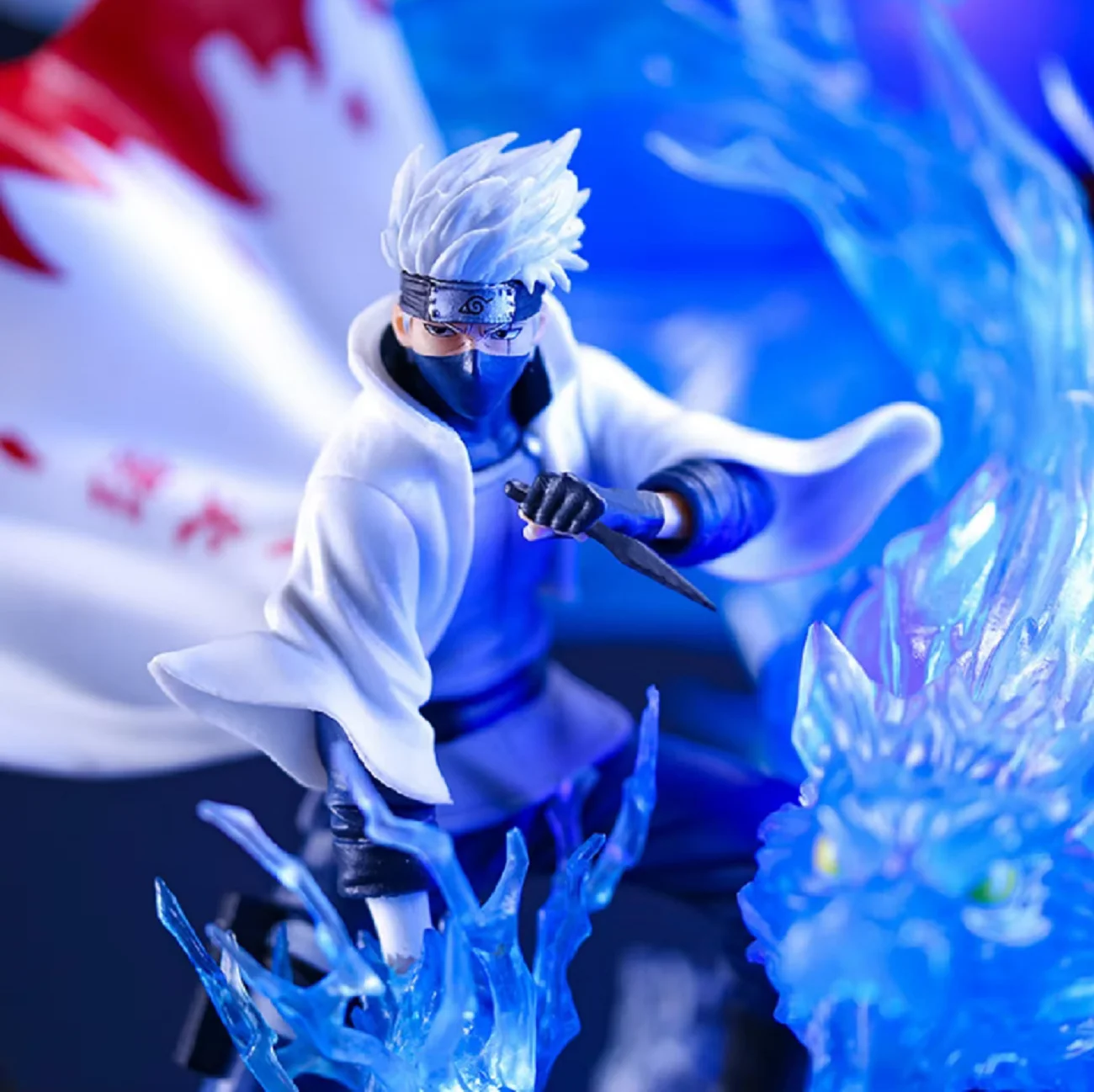 Figurka anime Naruto Kakashi, 28 cm, stojąca, PVC, kolekcjonerska, dekoracja pokoju, ręcznie robiona, prezent urodzinowy dla chłopca.