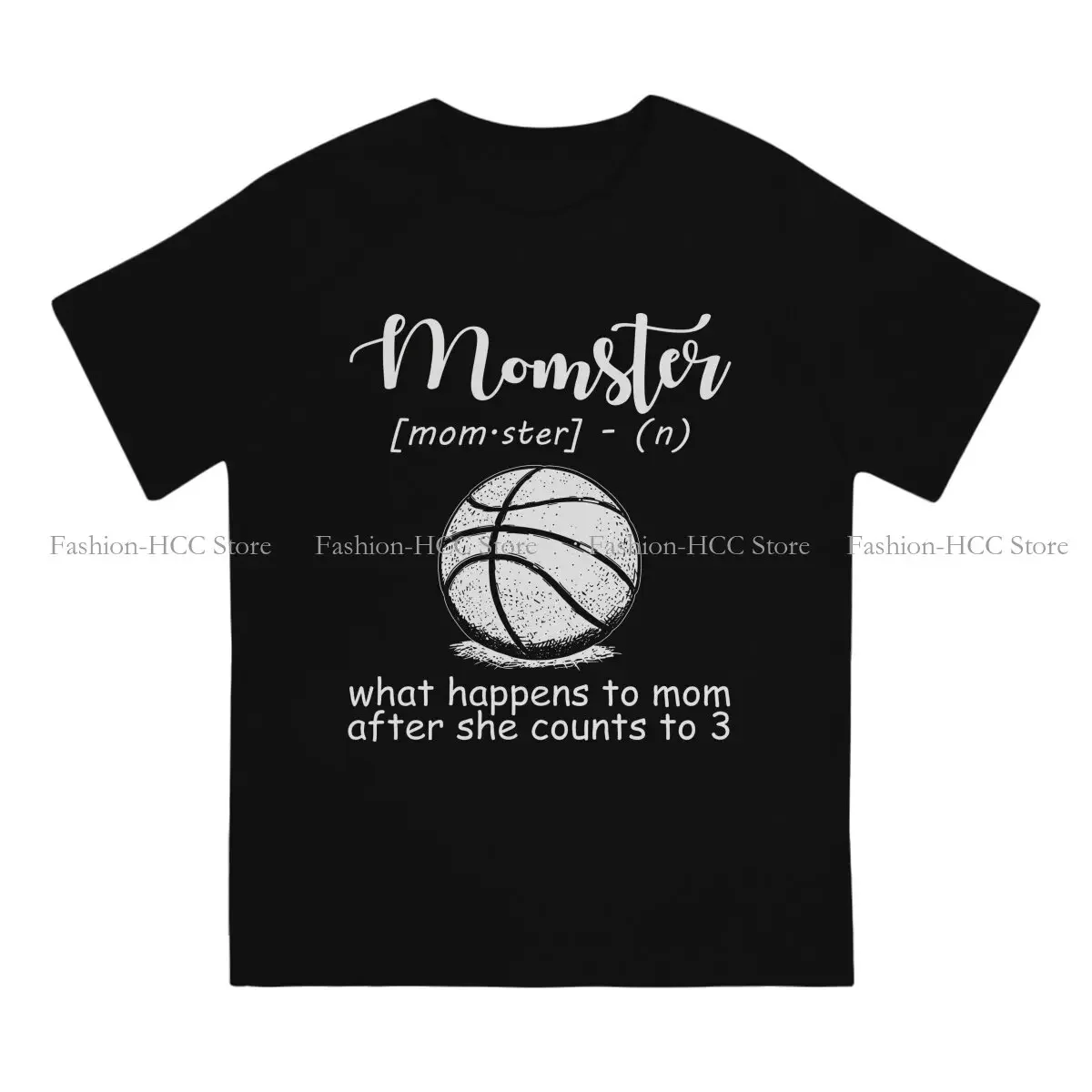 Basketball Crewneck TShirts Momster Definition Mom Print Men's T Shirt New Trend Size S-6XL