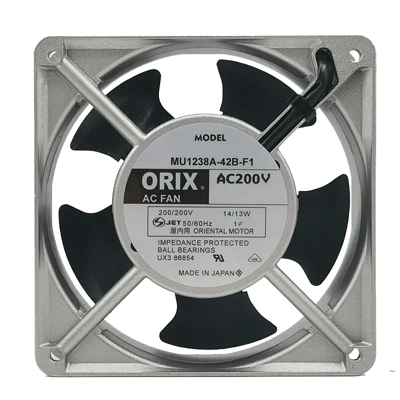 + جديد 12 سنتيمتر لمروحة التيار المتردد MU1238A-42B-F1 200 فولت 14/13 واط 50/60 هرتز مروحة التبريد 12038 120*120*38 مللي متر