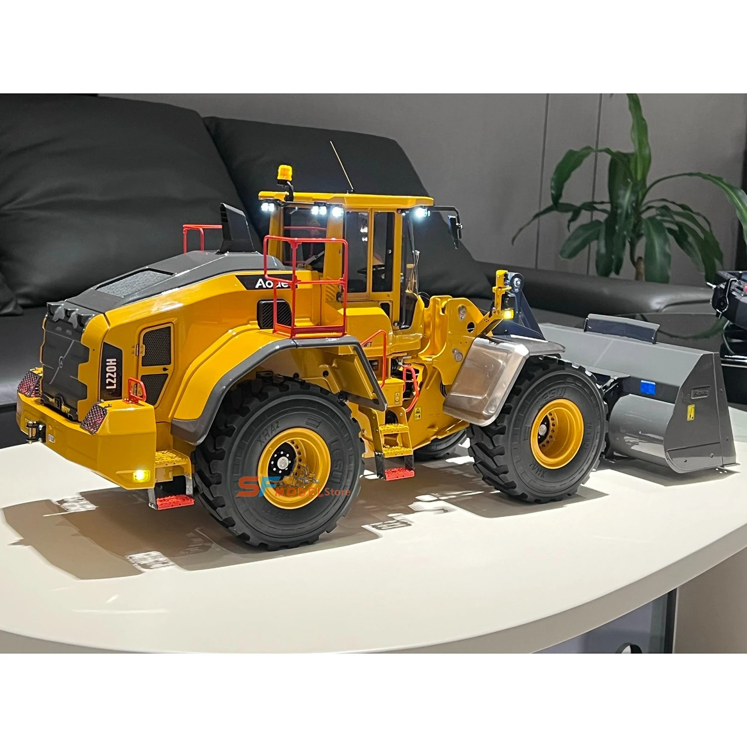 LESU New Loader 1/14 L220H Remote Control Hydraulic Loader Metal Model Engineering Wheel Loader Remote Control Car Toy