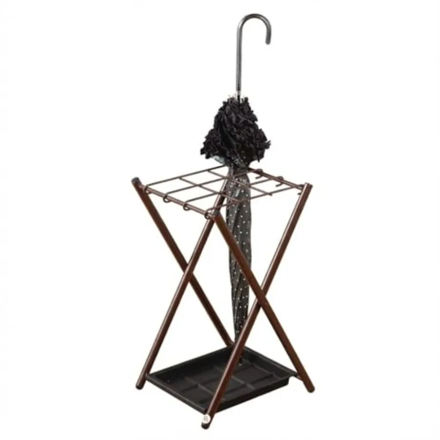 

Folding Umbrella Storage Stand Rack Holder Organizer Bin for Entryway Home Commercial Office Décor with Drip Tray