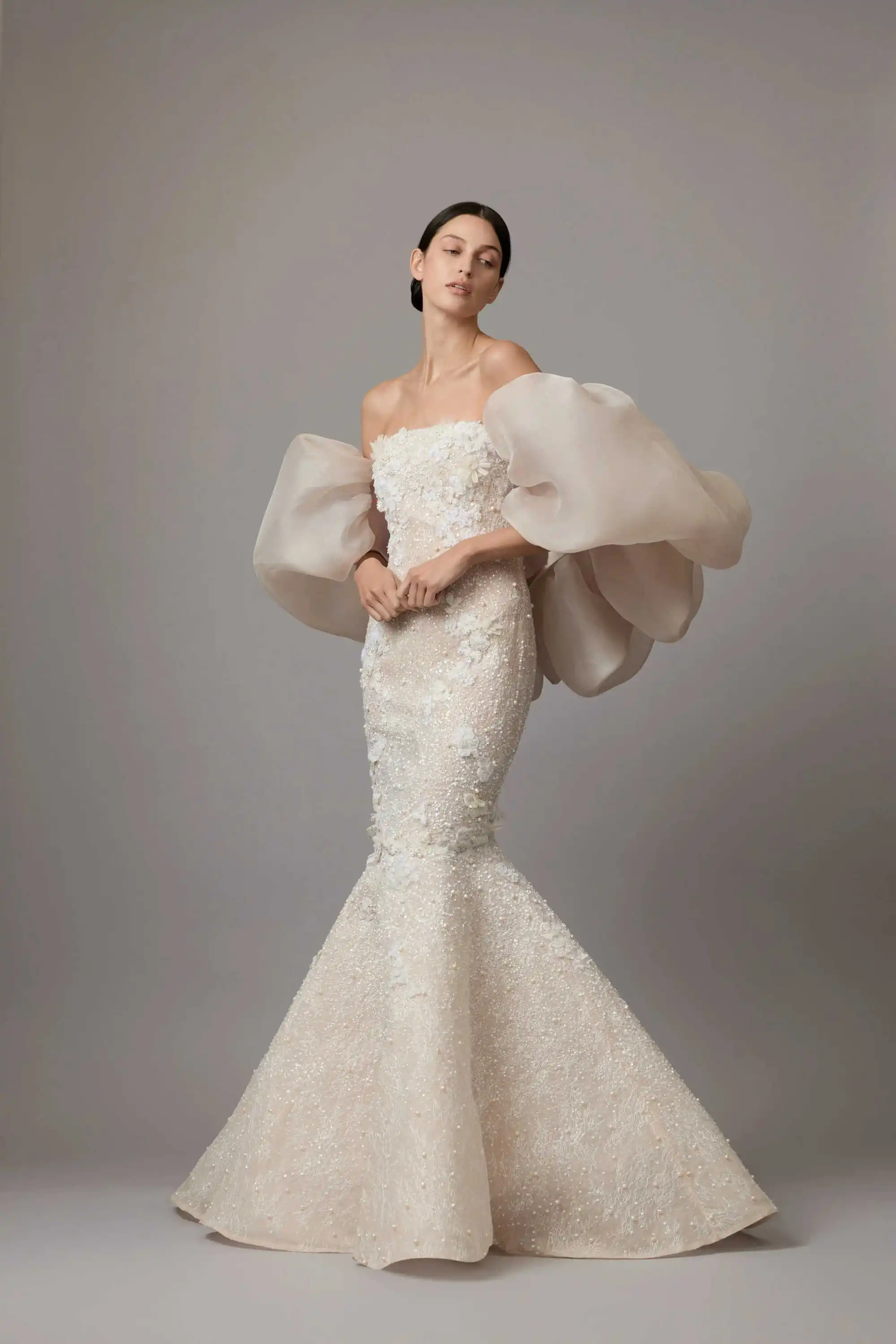 Elegancka suknia ślubna typu syrena, bez ramiączek, aplikacje, wzór koronkowy, suknie ślubne w dużych rozmiarach, Vestidos De Novia, rozmiar i kolor na zamówienie.