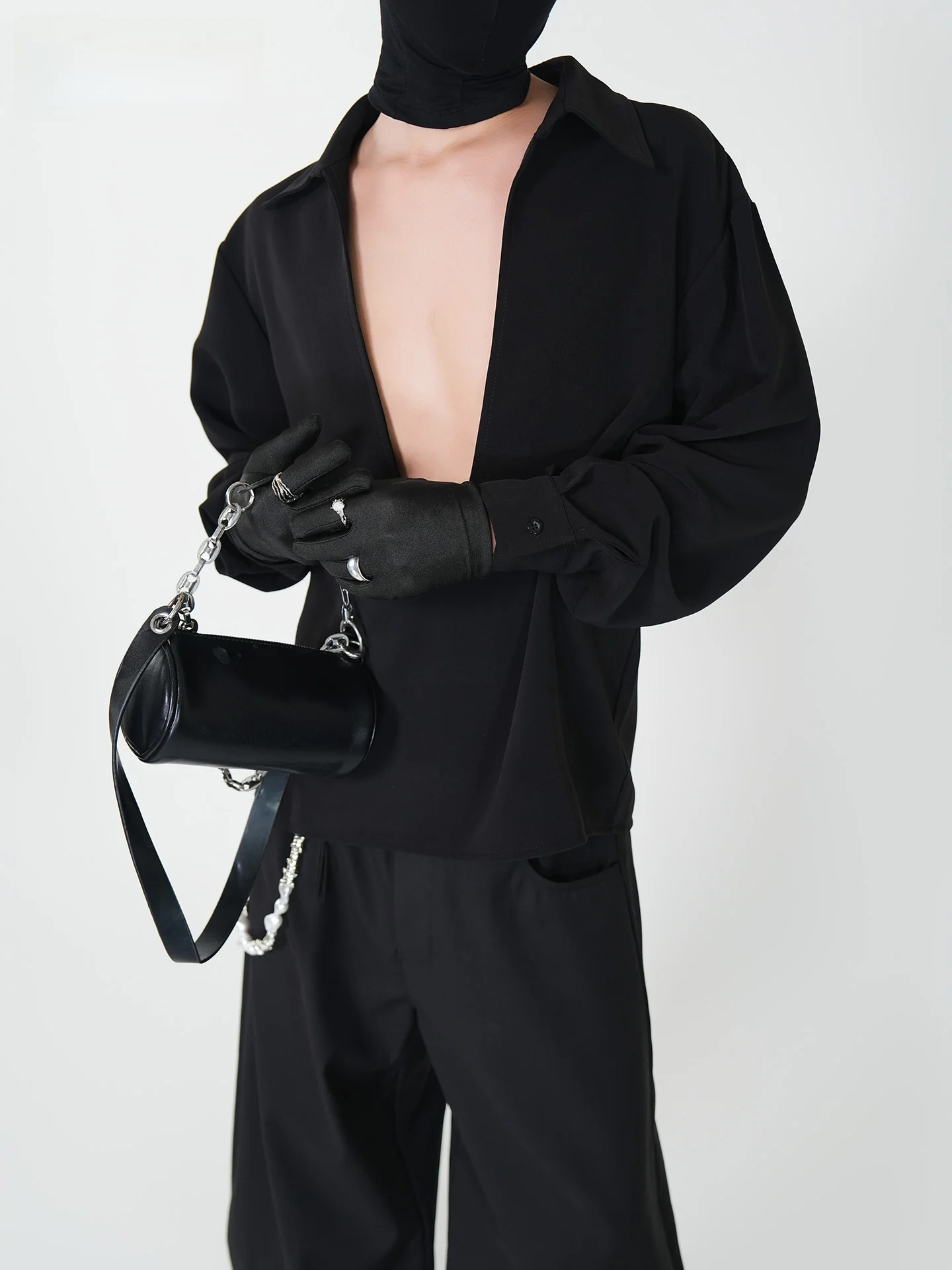 

Мужская рубашка VE2 Cleanfit Four Seasons свободного кроя с длинным рукавом, глубоким V-образным вырезом, повседневная, из полиэфирного волокна, с защитой от сминания