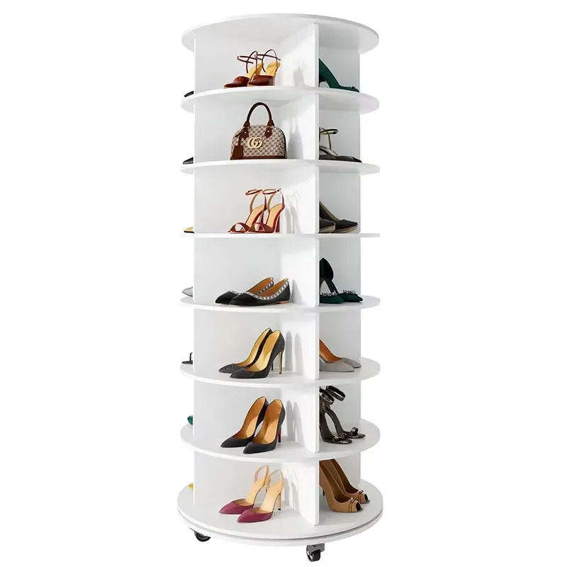 Modern Foldable Shoe Rack with Wheels Large Capacity Plastic Multi layer Cabinet Convertible Home Furniture for Living Room