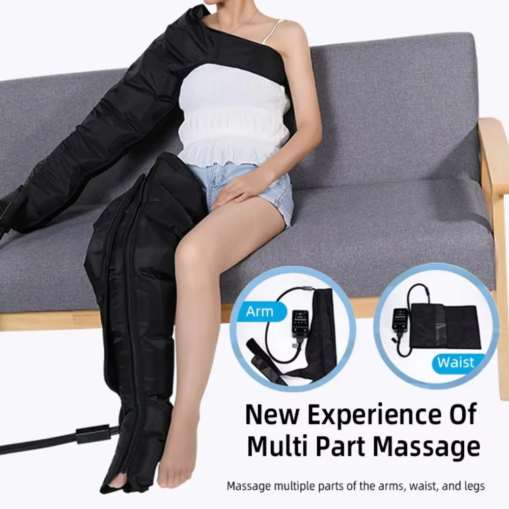 Professional Rechargeable Leg Air Compression Sleeves Therapy Massage Machine Sports Recovery Pump Boots with LCD Touch Screen
