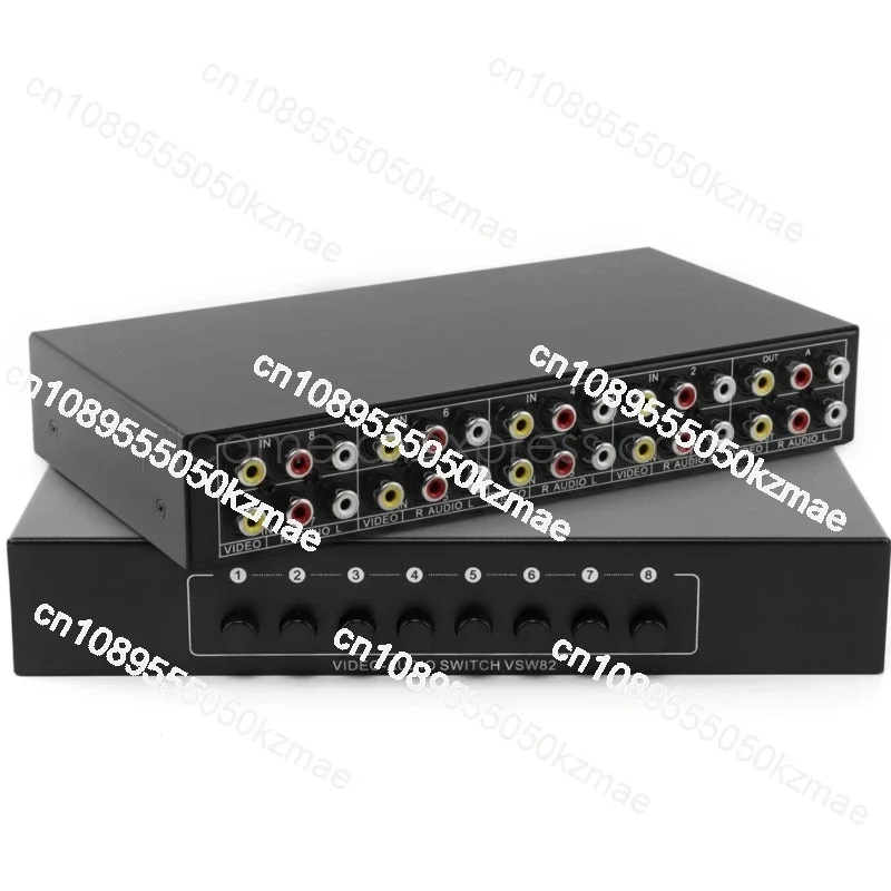 

8X2 PORT AV SWITCH RCA Video Audio Selector 8-in-2-out Sharing Manual Switcher Box