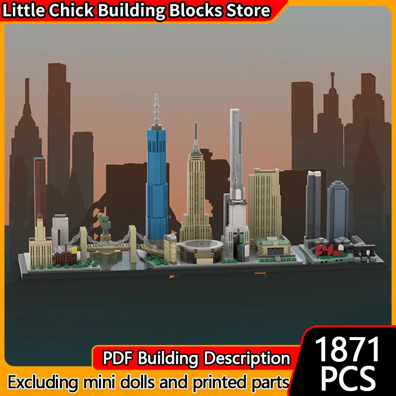 도시 거리 풍경 모델 MOC 빌딩 블록 도시 건축 장면 모듈형 기술 선물 휴일 조립 어린이 장난감 세트