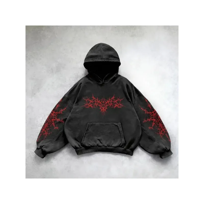 Hooded sweatshirt, pullover sweatshirt, winter high street unisex sweatshirt, multifunctional top
