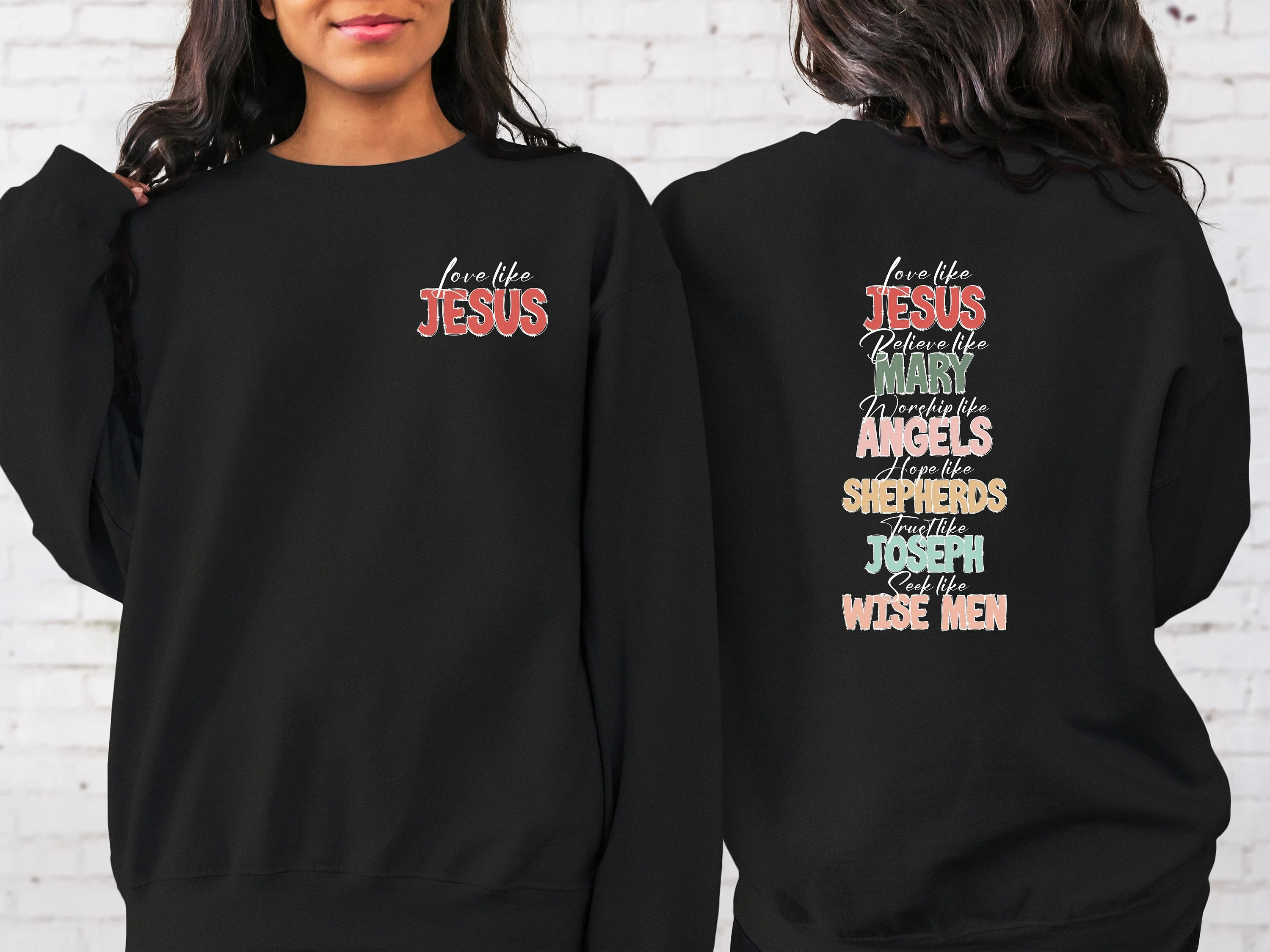 

Love Like Jesus Sweatshirt Hoodie Men's and Women's Round Neck Sweatshirts Y2k Tops Autumn and Winter Pullover Women Clothing