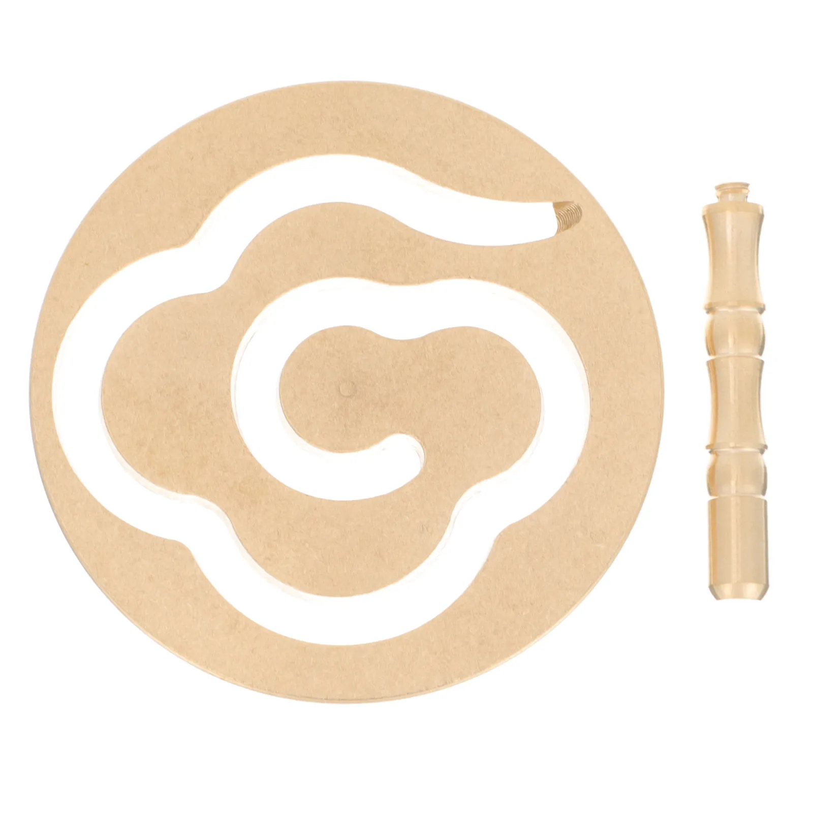 Brass Incense Press Mold with Auspicious Cloud Pattern, Ergonomic Non-Slip Handle for Ash Flattening