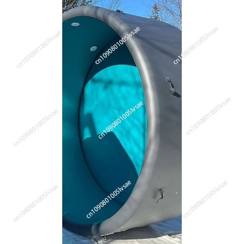 5m Diameter Drop Stitch Inflatable Above Ground Pool 1.5m Depth Round Swimming Pool for Backyard Resort & School