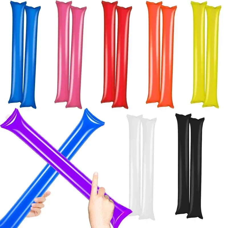 30 Uds palos inflables fabricante de ruido equipo espíritu Boom palos animando fabricantes de ruido plástico Cheerleading Spirit Stick