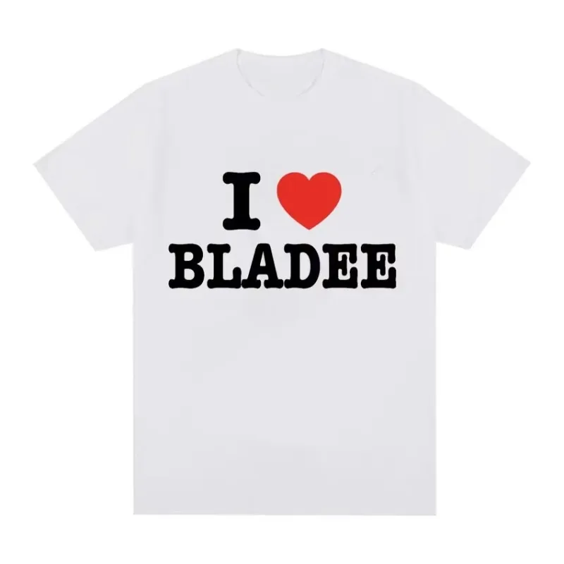 I Love Blade Drain Gang Printed T-shirt, Summer Couple Fashion T-shirt, Short Sleeved T-shirt, Top