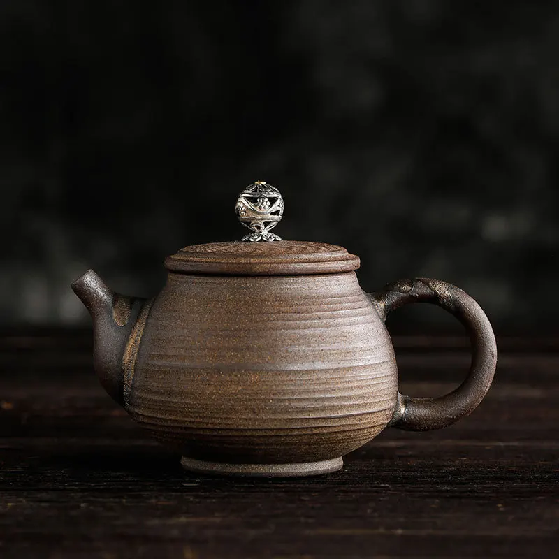 Japanese Coarse Pottery Teapot Ceramic Pot is Putting The Pot Teapot Teapot Handmade Retro Pu 'er Tea Urgently Need A Single Pot