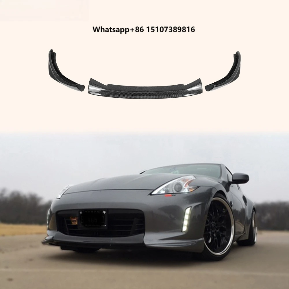 For 370Z Z34 Kouki Late Model 12-20 JDM Carbon in Middle Front Lip 3pcs