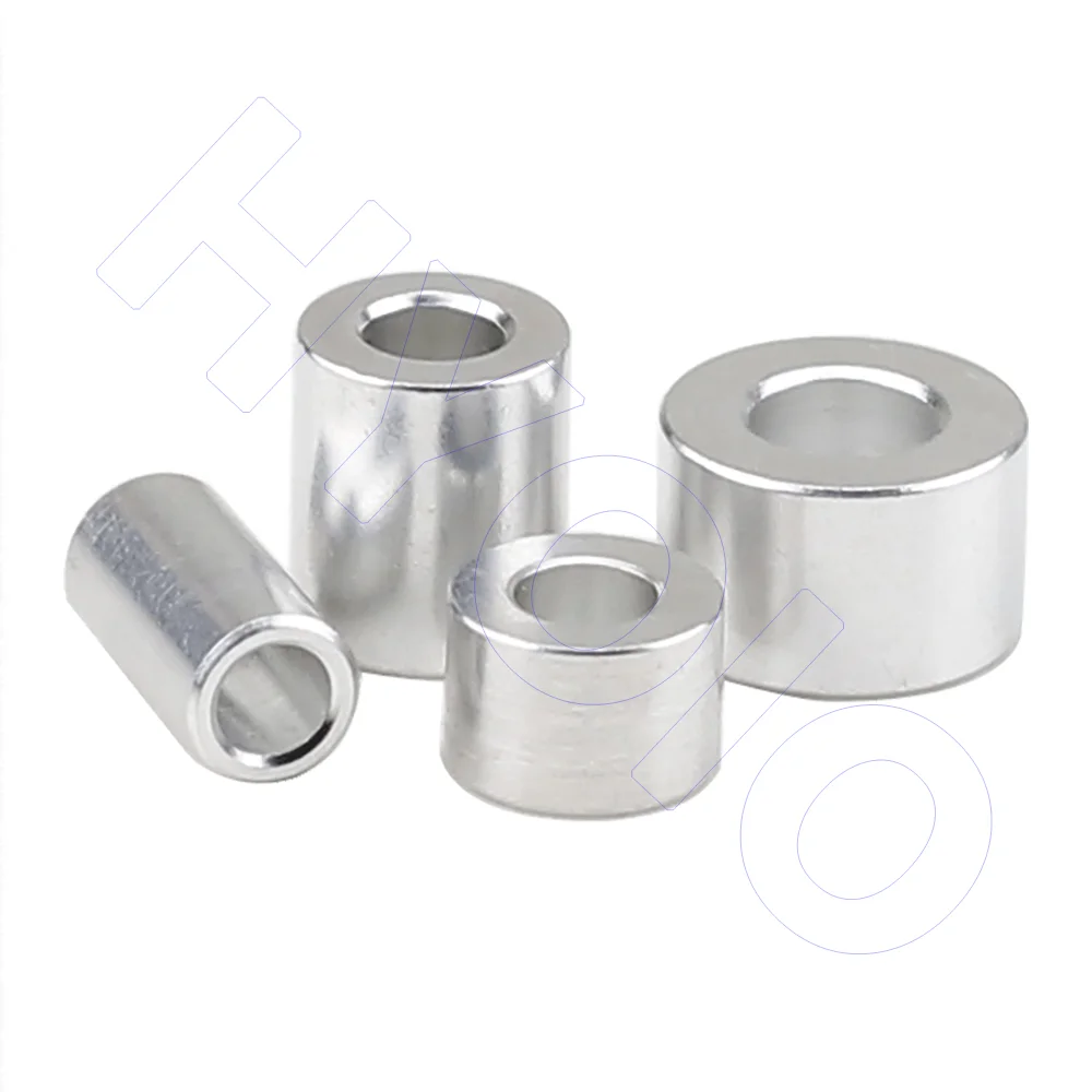 Aluminum Alloy Unthreaded Bushing Sleeve M5.2 to M8.2 Spacer Round Hollow Standoff Straight Through Column Gasket Washer