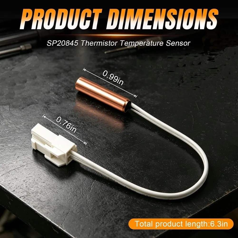 Thermistor SP20845 for For rheem Water Heater Series and HVAC Units Designed to Meet OEM Temperature Requirements