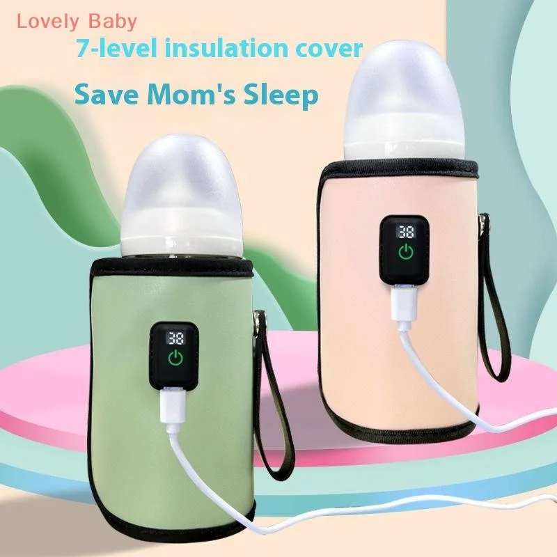 【BBS】1 Set 7 Pengatur Suhu Tas Penghangat ASI Terisolasi Penghangat Botol Susu Pengisi Daya USB Selongsong Pemanas Penghangat Susu