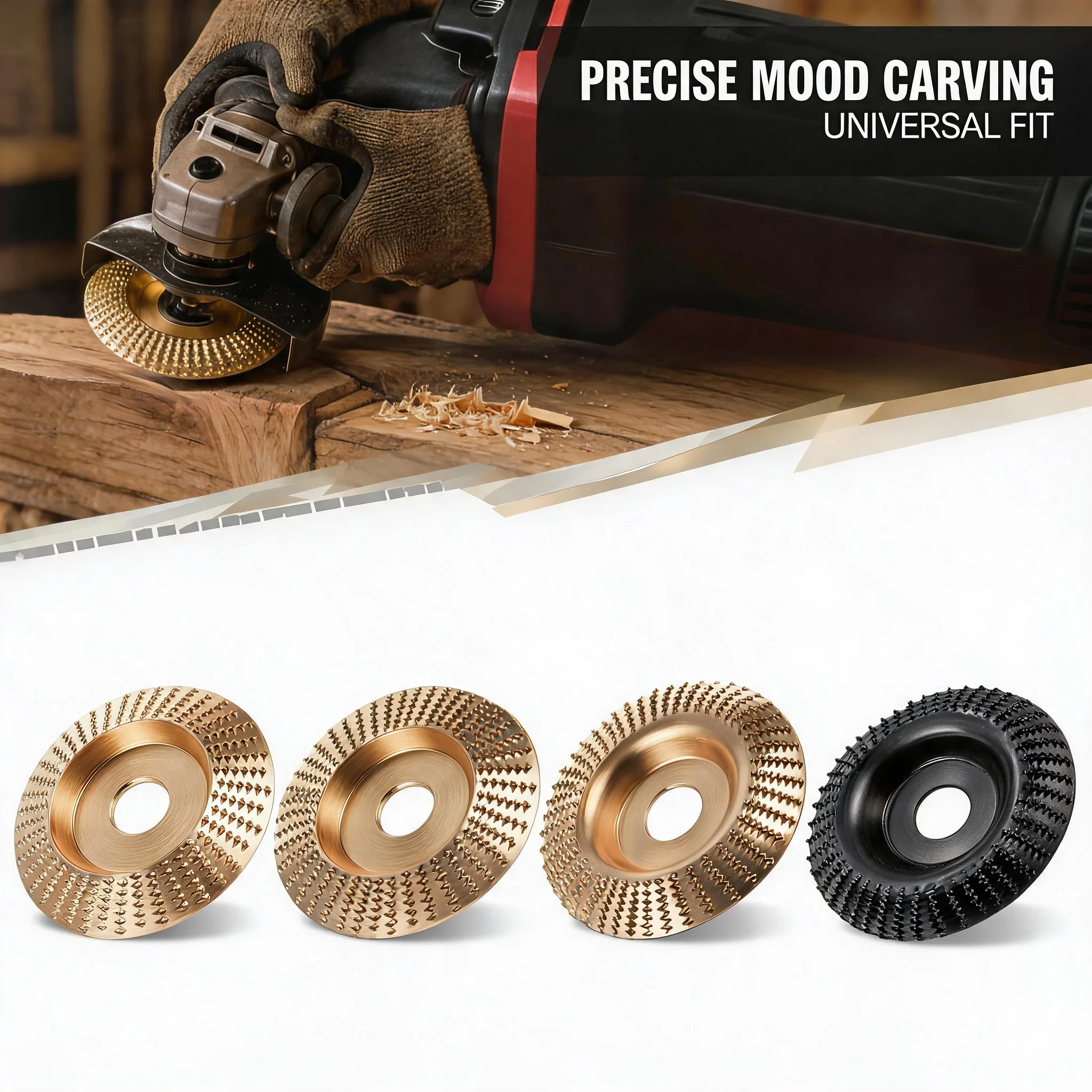 Multifunctional Wood Processing Tool Four Piece Grinding Disc Set For Electric Grinder Cutting Engraving Polishing Discs