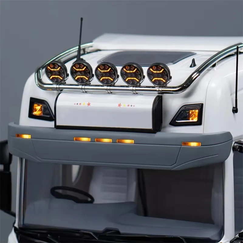 

770S Sun Visor 5-9V Simulation PCB led Lamp Gray 770-W18C For 1/14 Tamiya RC 56368 Tractor Truck Upgrade Part Car Accessories