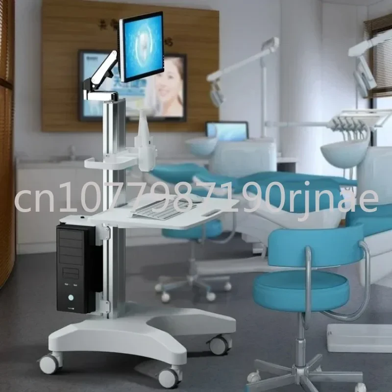 

Регулируемая по высоте компьютерная тележка с сенсорным экраном, стоматологическая клиника, больничная медицинская тележка