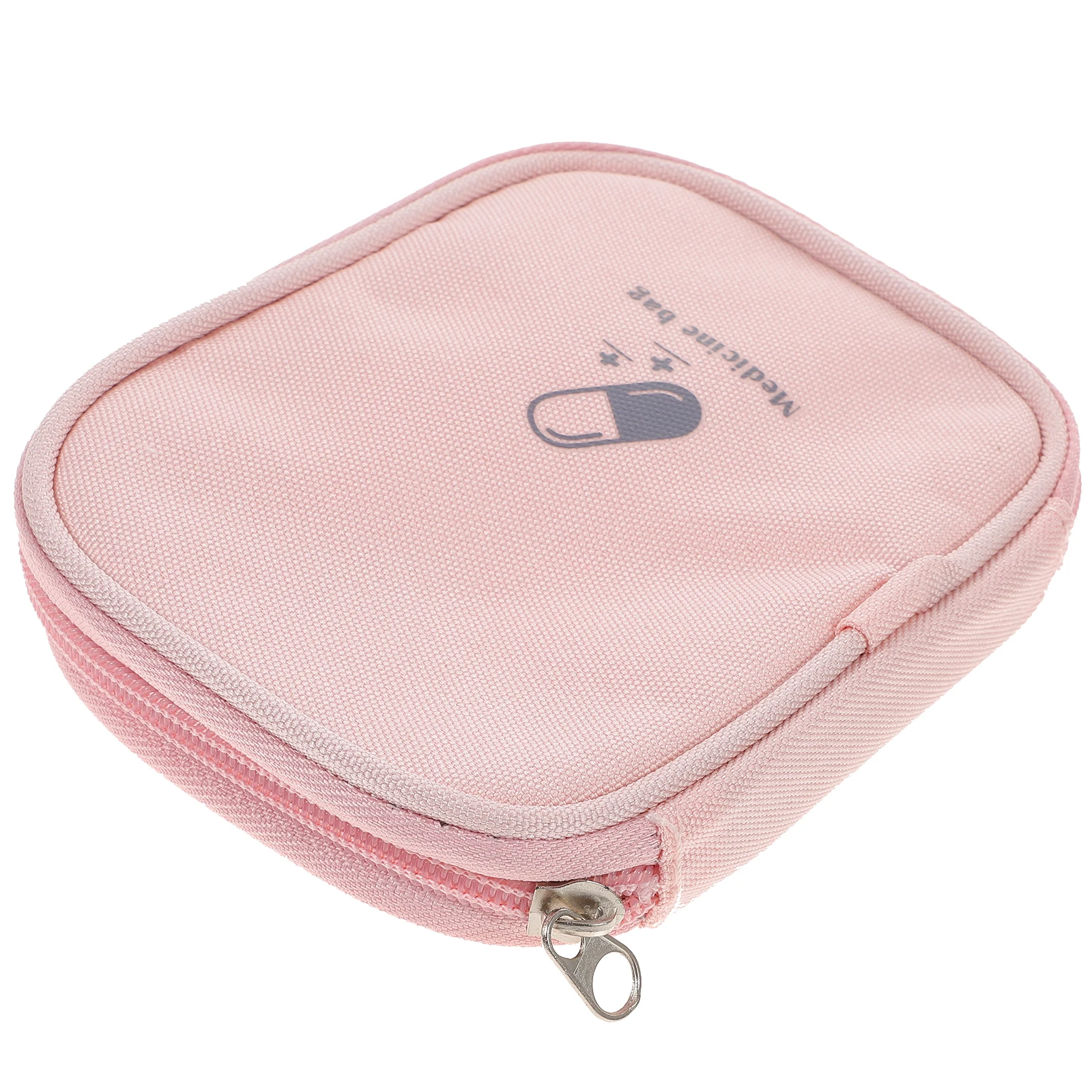 

Portable Pill Container Small Medicine Bag Wear Resistant Oxford Cloth Lightweight Pink Camping Supplies Household Sundries
