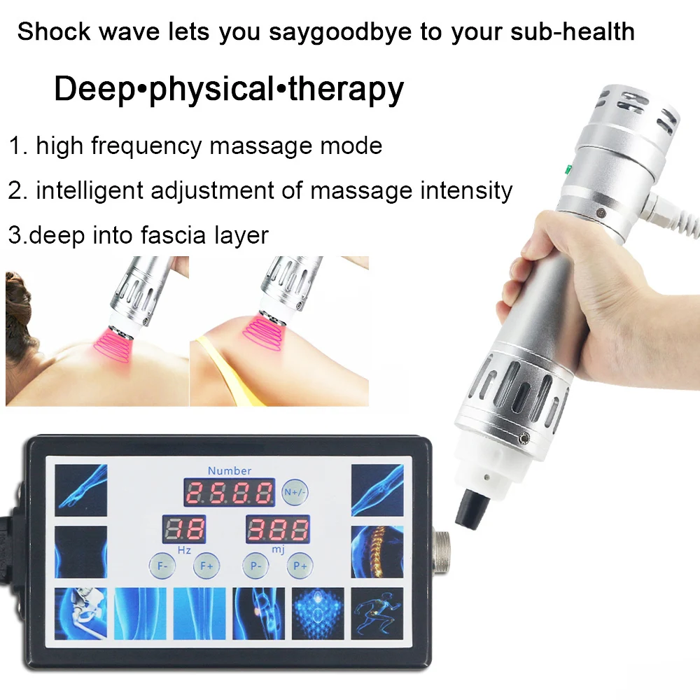 Portable Shockwave Therapy Machine 300MJ New Shock Wave Equipment For Men Erectile Dysfunction Pain Relieve Body Relax Massage