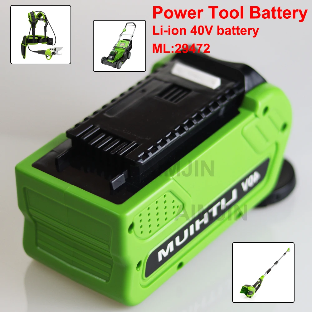 For GreenWorks 40V Replacement Battery 29462 29472 40V 5000mAH Tools Lithium ion Rechargeable Battery 22272 20292 22332