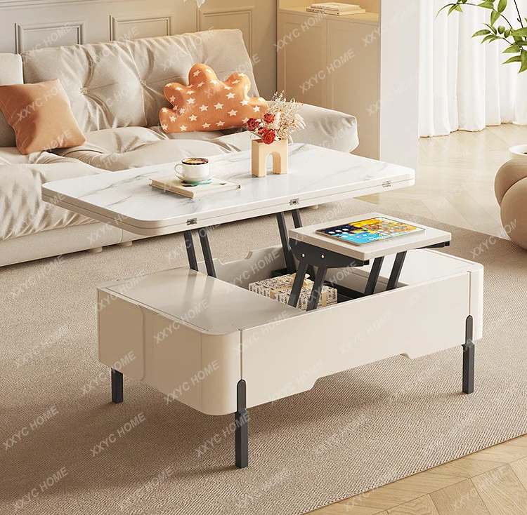 

Multifunctional Lifting Coffee Table Integrated Home Living Room Retractable Rice Table