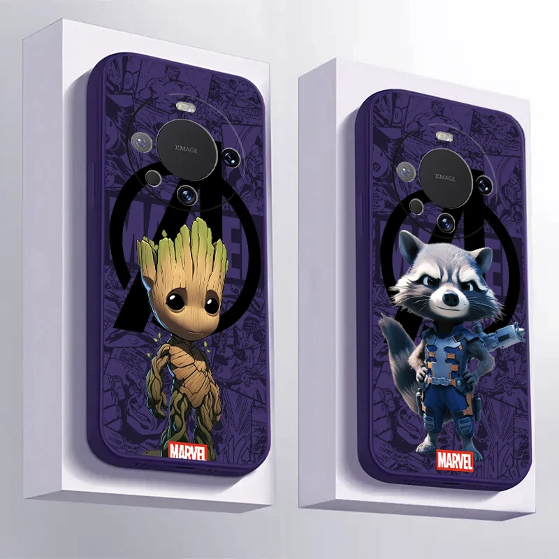 

Rocket Raccoon Groot Phone Case For Huawei Mate 40 30 30E 20 10 Pro Plus Lite Honor 50 50se 30 10 Lite 8X 9X Pro Carcasa