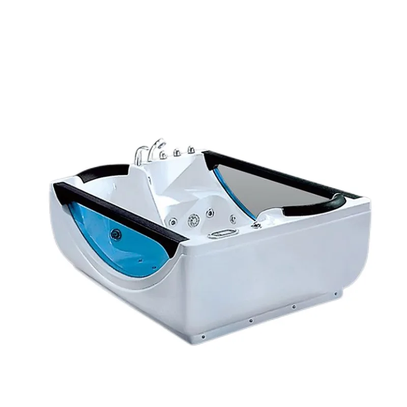 

Smart bathtub, freestanding couple bath tank acrylic, double bathtub surfing jacuzzi