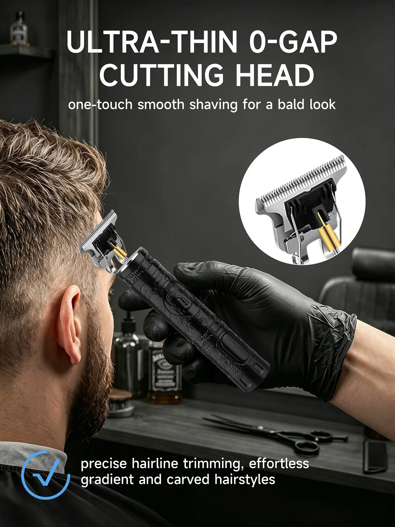 HIENA Vintage Hair Clippers Set For Men Electric Bread Trimmer Professional Oil Head High Quality Cordless Haircut Machine Kit